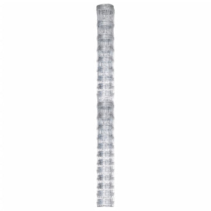 Recinzione da Giardino in Acciaio Zincato 50x1,25 m Argento