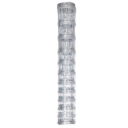 Recinzione da Giardino in Acciaio Zincato 50 m 150 cm Argento