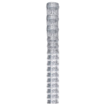 Recinzione da Giardino in Acciaio Zincato 50x1,6 m Argento