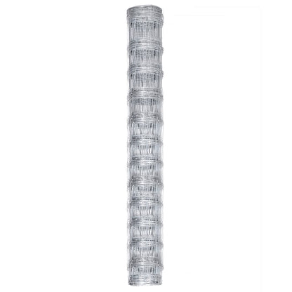 Recinzione da Giardino in Acciaio Zincato 50x1,25 m Argento