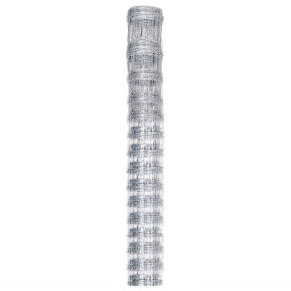 Recinzione da Giardino in Acciaio Zincato 50x1,6 m Argento