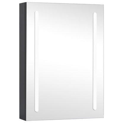 Armadietto Bagno con Specchio e LED 50x13x70 cm