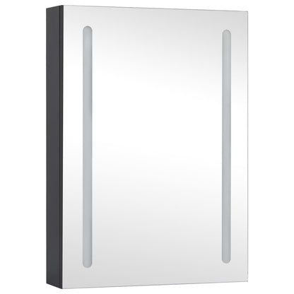 Armadietto Bagno con Specchio e LED 50x13x70 cm