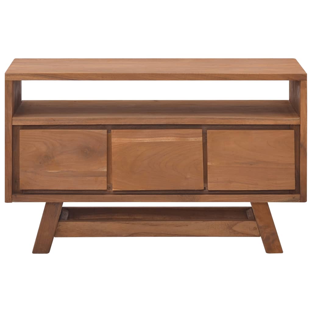 Mobile Porta TV 80x30x50 cm in Legno Massello di Teak