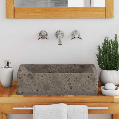 Lavello 45x30x12 cm Marmo Lucido Grigio
