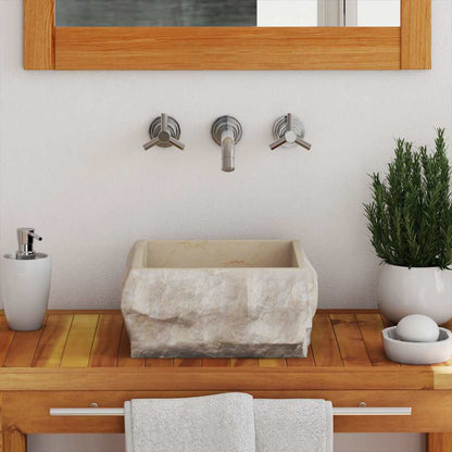 Lavandino Crema 30x30x13 cm in Marmo