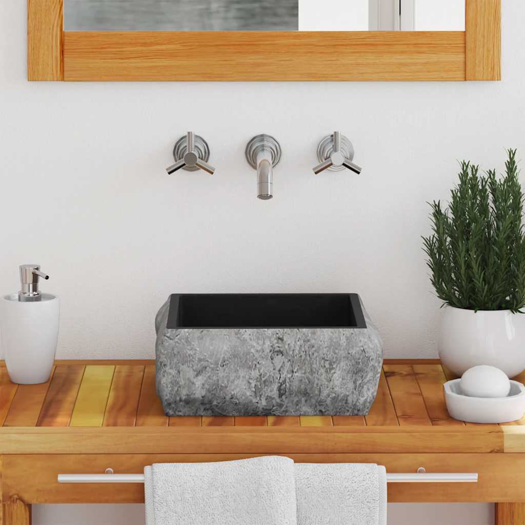 Lavandino Nero 30x30x13 cm in Marmo