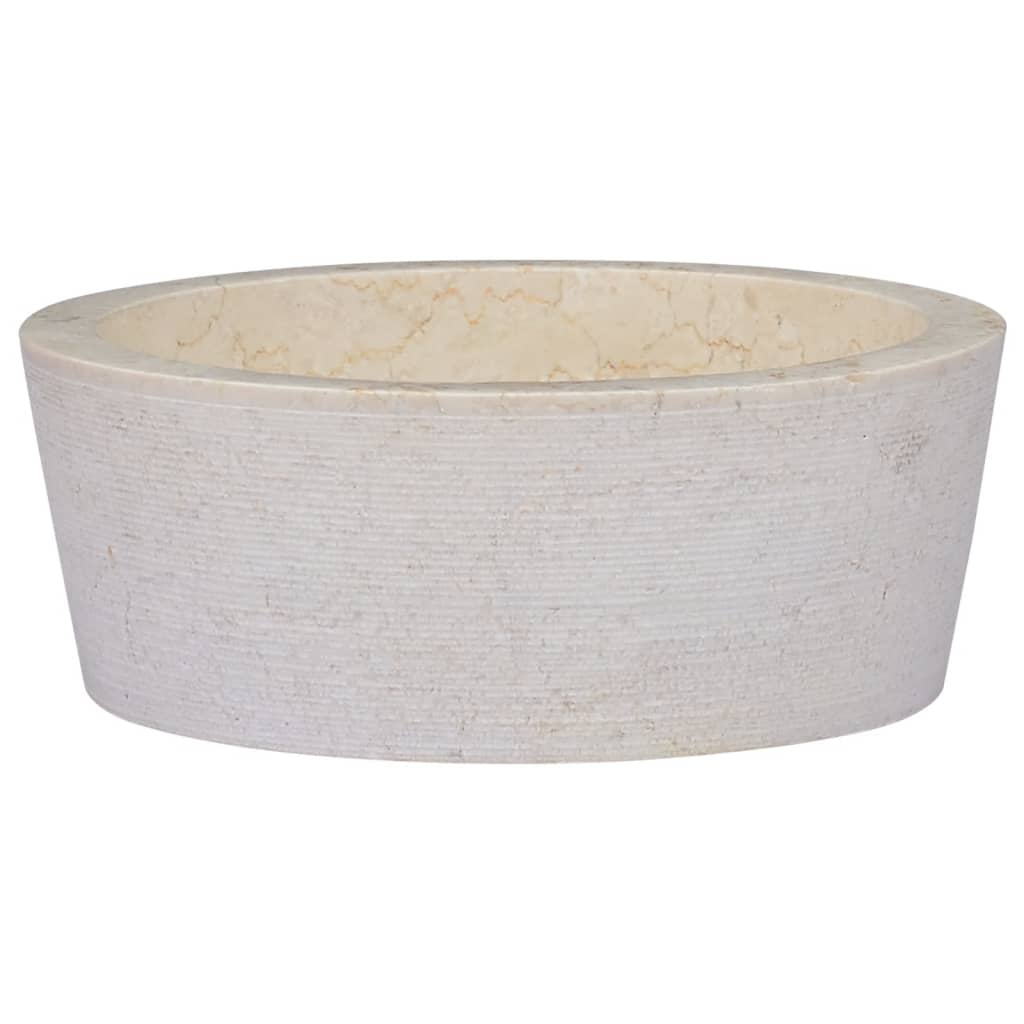 Lavandino Crema Ã˜40x15 cm in Marmo