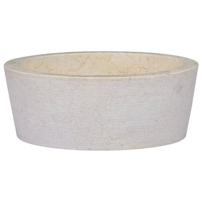 Lavandino Crema Ã˜40x15 cm in Marmo