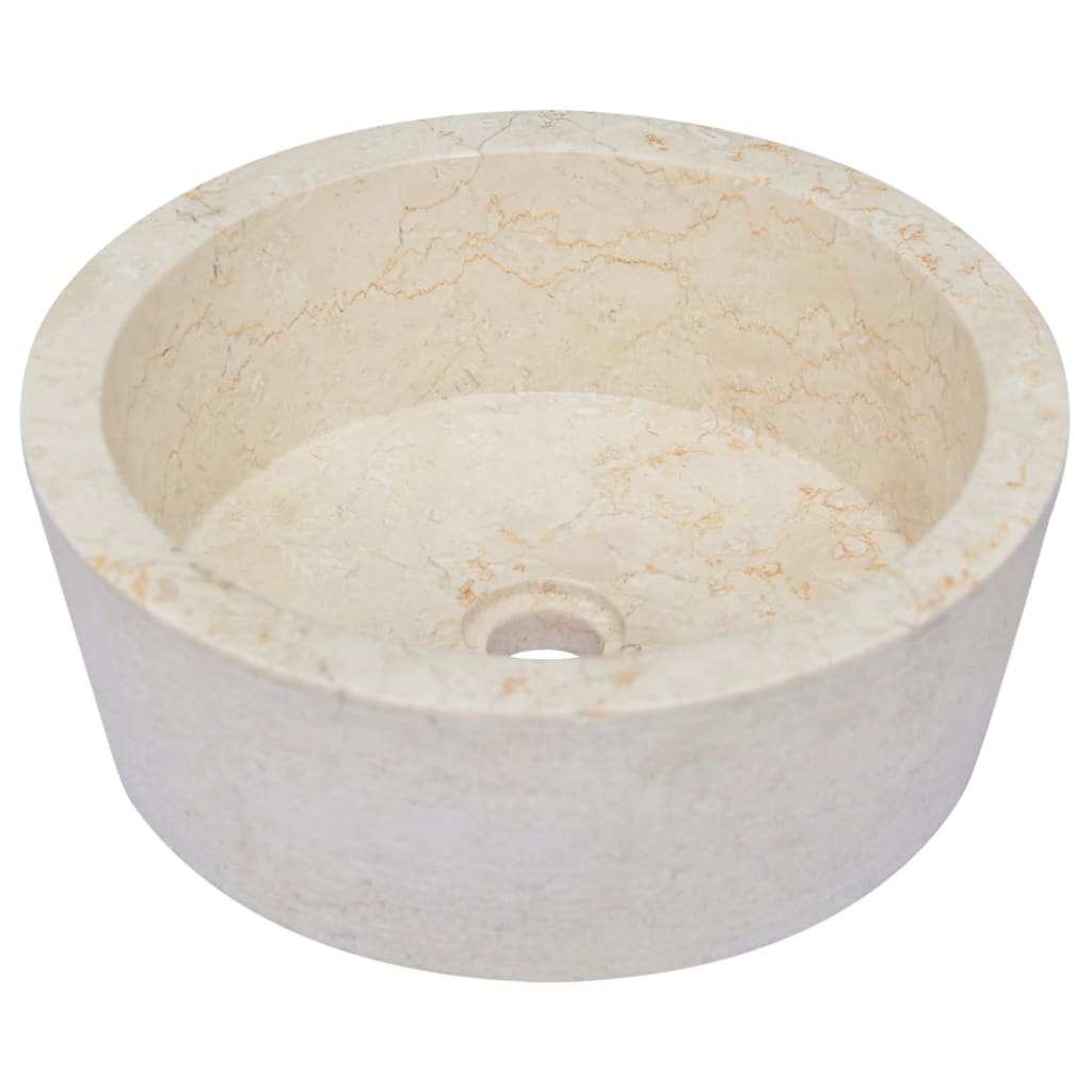 Lavandino Crema Ã˜40x15 cm in Marmo