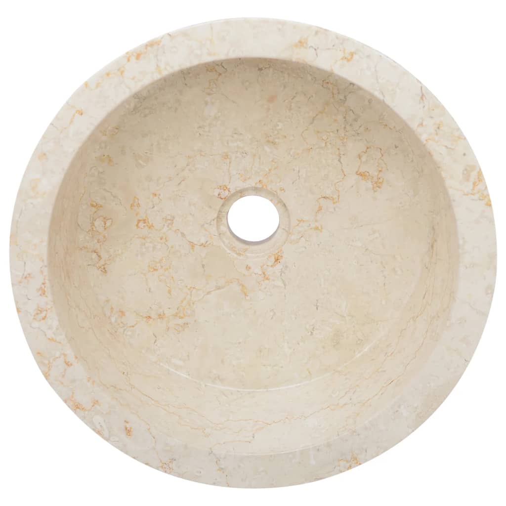 Lavandino Crema Ã˜40x15 cm in Marmo