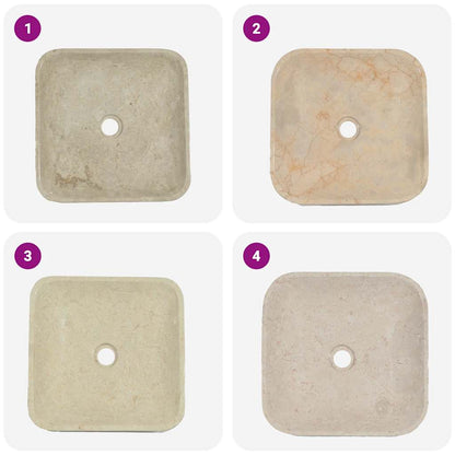 Lavandino Crema 40x40x10 cm in Marmo