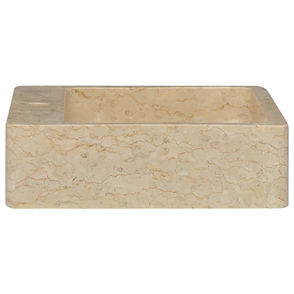 Lavandino Crema 40x40x12 cm in Marmo