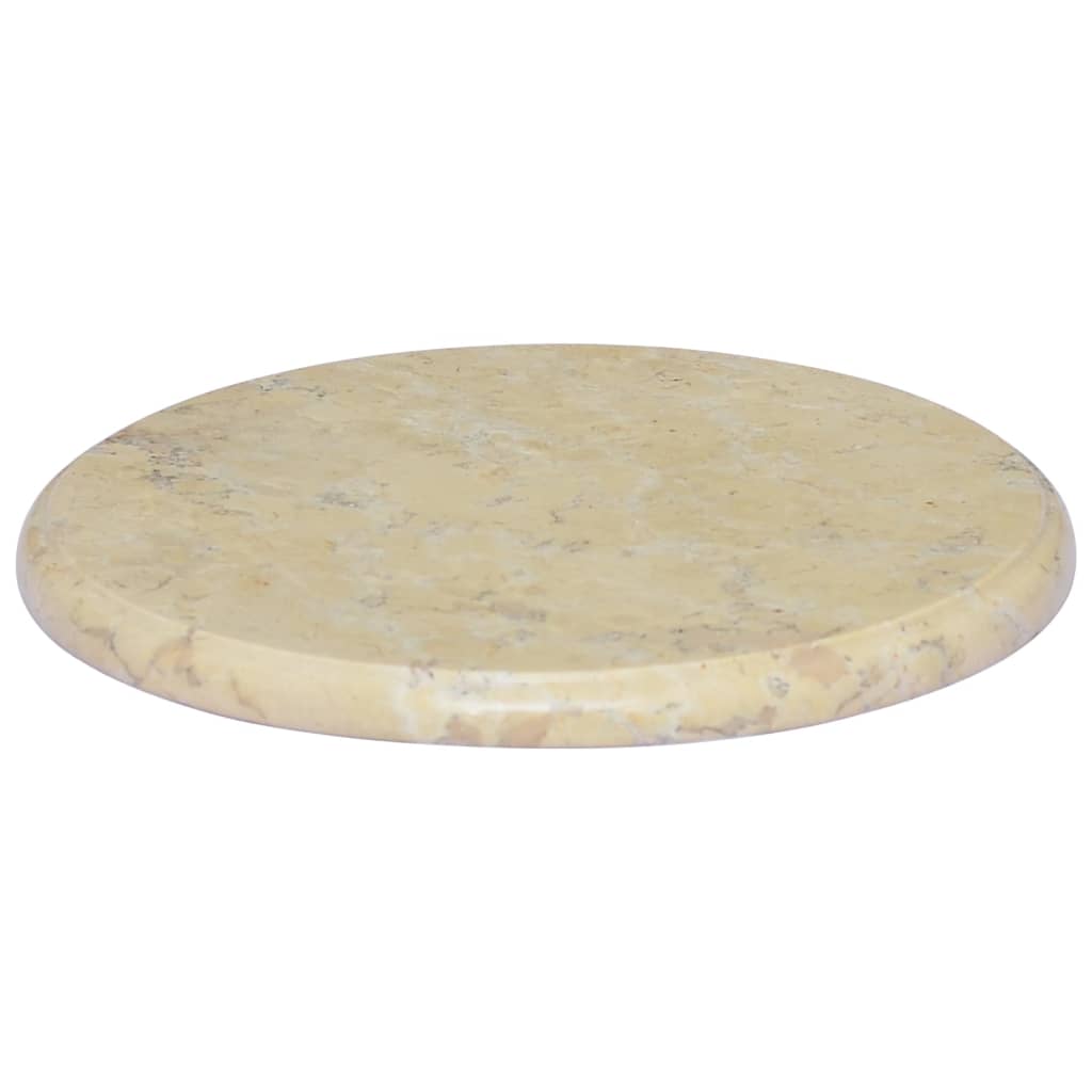 Piano per Tavolo Crema Ã˜40x2,5 cm in Marmo