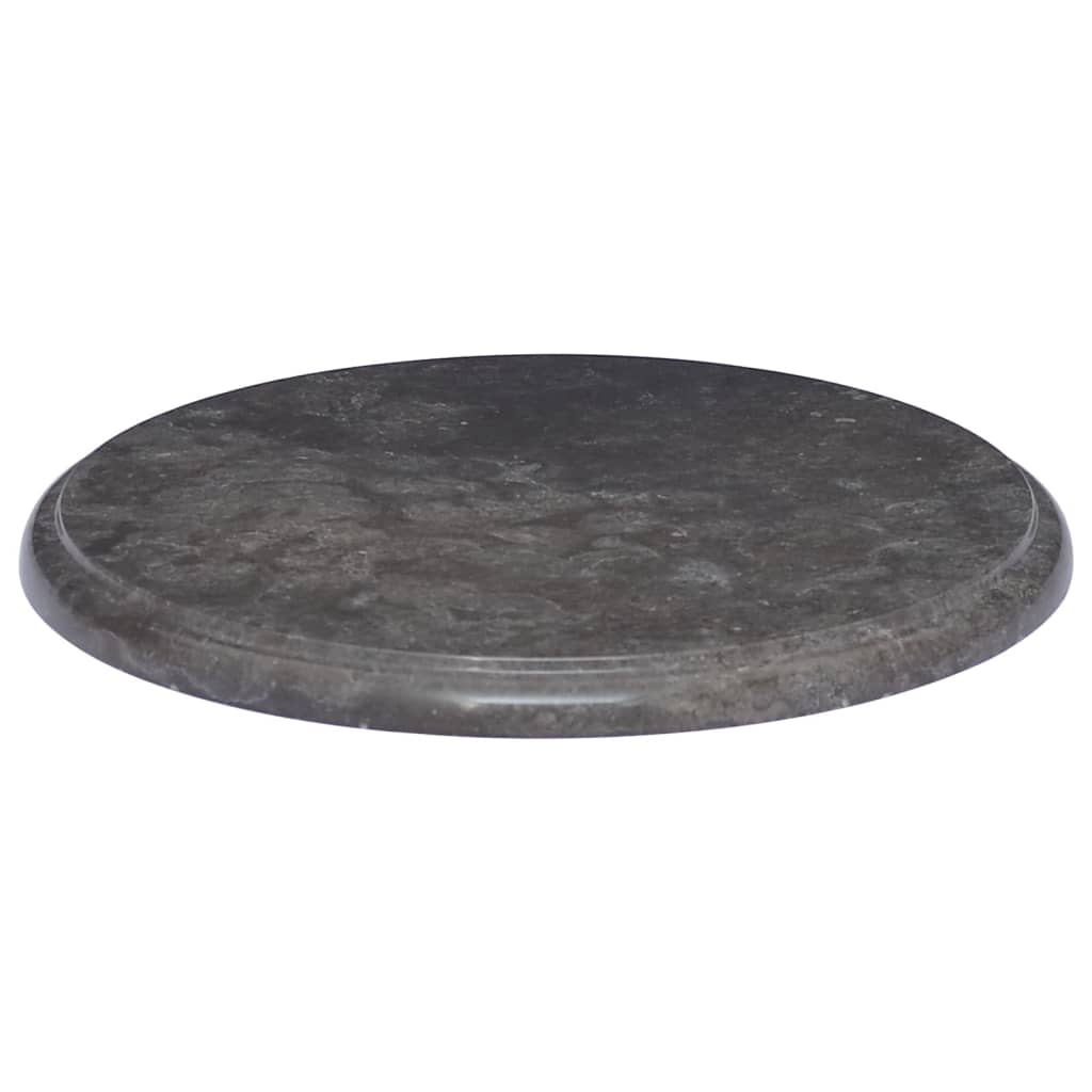 Piano per Tavolo Nero Ã˜40x2,5 cm in Marmo