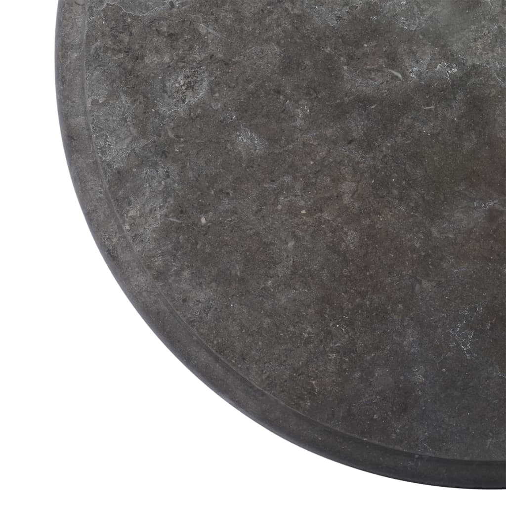 Piano per Tavolo Nero Ã˜40x2,5 cm in Marmo