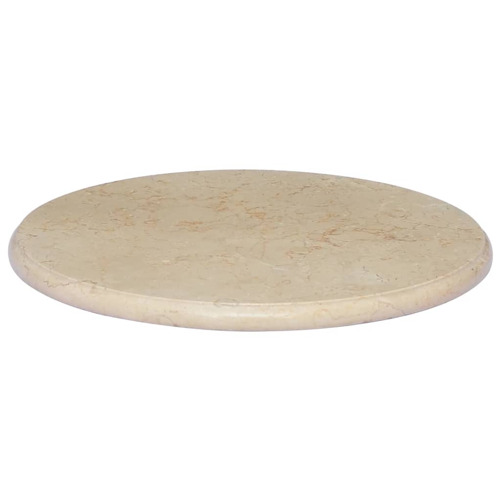 Piano per Tavolo Crema Ã˜50x2,5 cm in Marmo