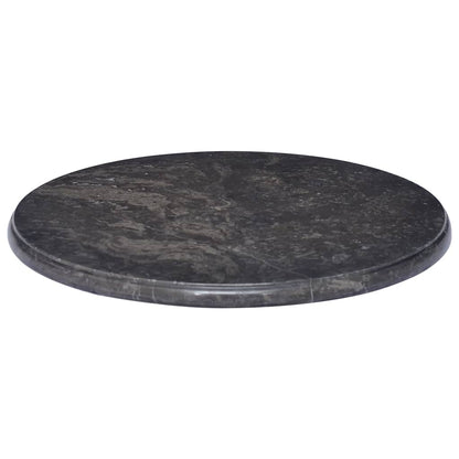 Piano per Tavolo Nero Ã˜50x2,5 cm in Marmo