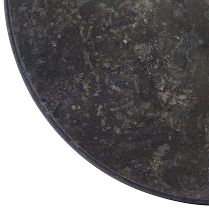Piano per Tavolo Nero Ã˜50x2,5 cm in Marmo