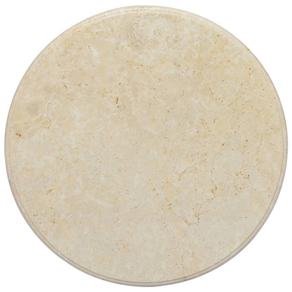 Piano per Tavolo Crema Ã˜60x2,5 cm in Marmo