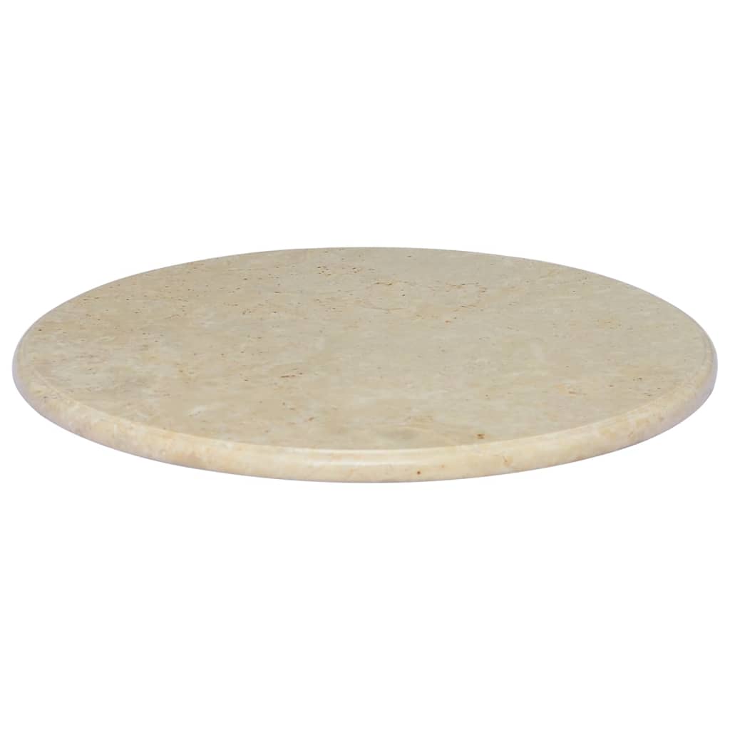 Piano per Tavolo Crema Ã˜60x2,5 cm in Marmo
