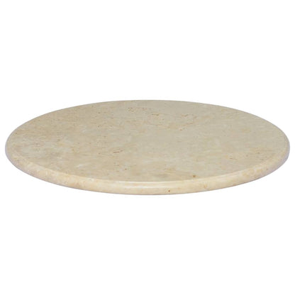 Piano per Tavolo Crema Ã˜60x2,5 cm in Marmo