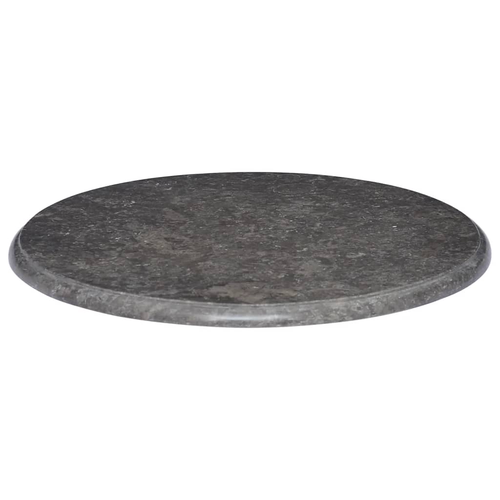 Piano per Tavolo Nero Ã˜60x2,5 cm in Marmo