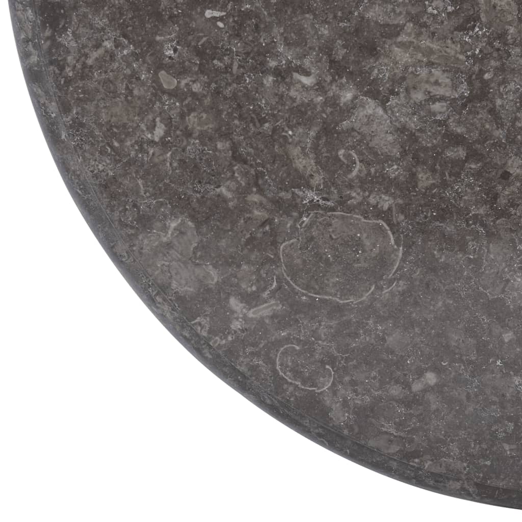 Piano per Tavolo Nero Ã˜60x2,5 cm in Marmo