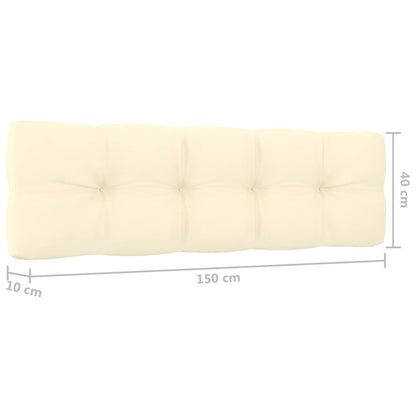 Panca da Giardino e Cuscini Crema 179cm Legno Pino Impregnato