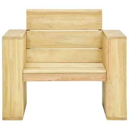 Sedie Giardino 2 pz e Cuscini Rosso Vino Legno Pino Impregnato