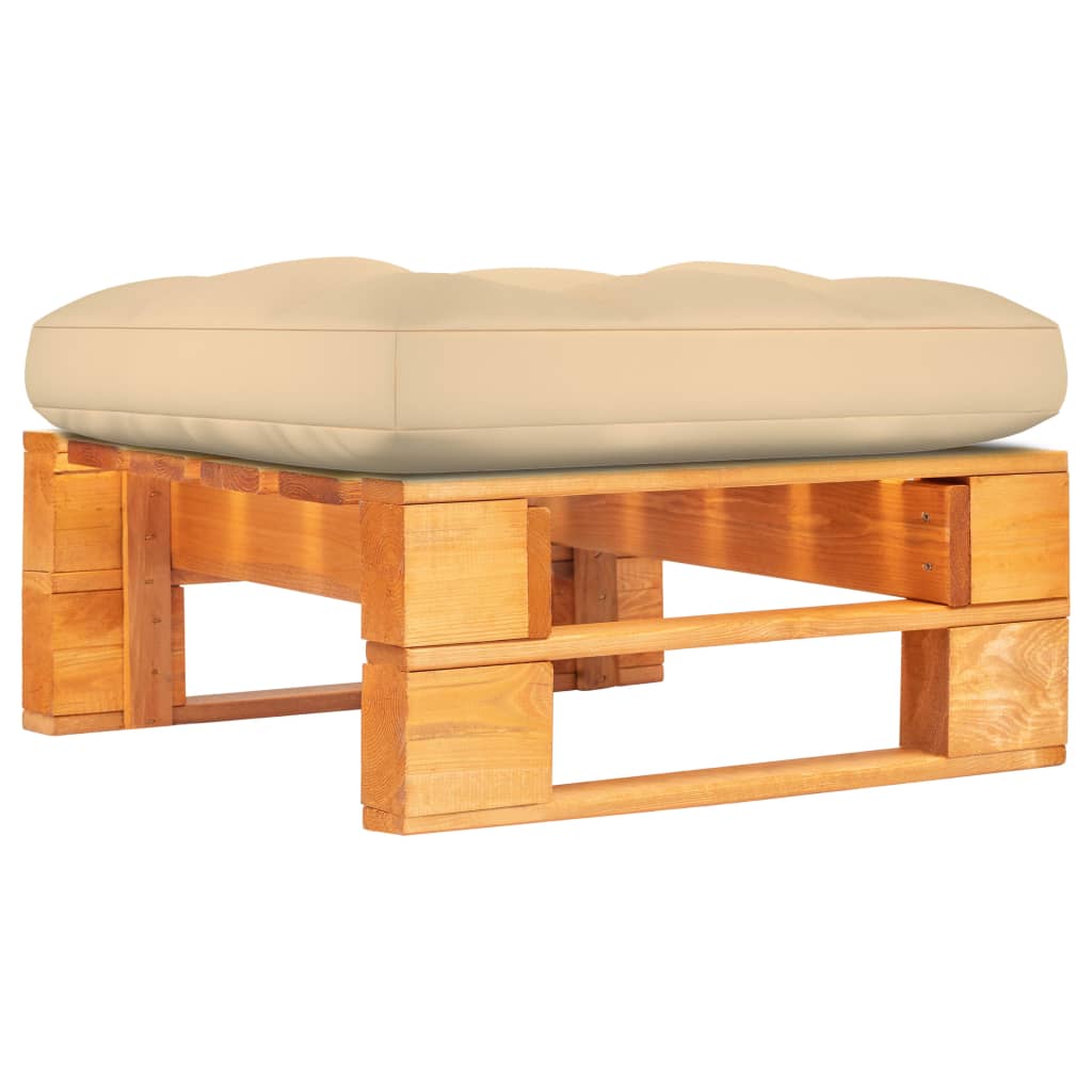 Ottomana da Giardino Pallet in Legno di Pino Impregnato Ambra