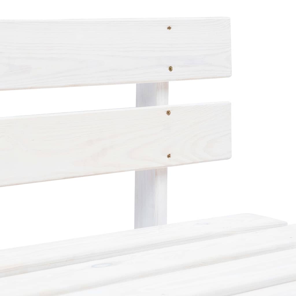 Divano Centrale Giardino su Pallet Bianco Legno Pino Impregnato