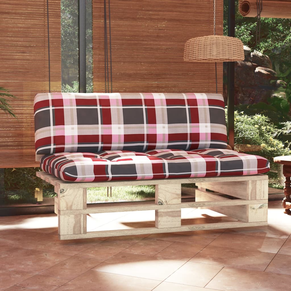 Divano Centrale Giardino su Pallet in Legno di Pino Impregnato