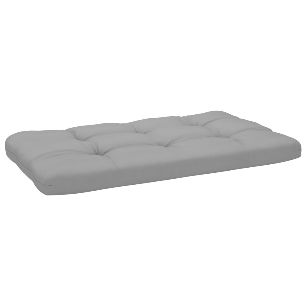 Divano Angolare da Giardino Pallet Legno Pino Impregnato Grigio