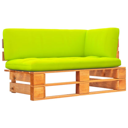 Divano Angolare da Giardino Pallet Legno Pino Impregnato Ambra