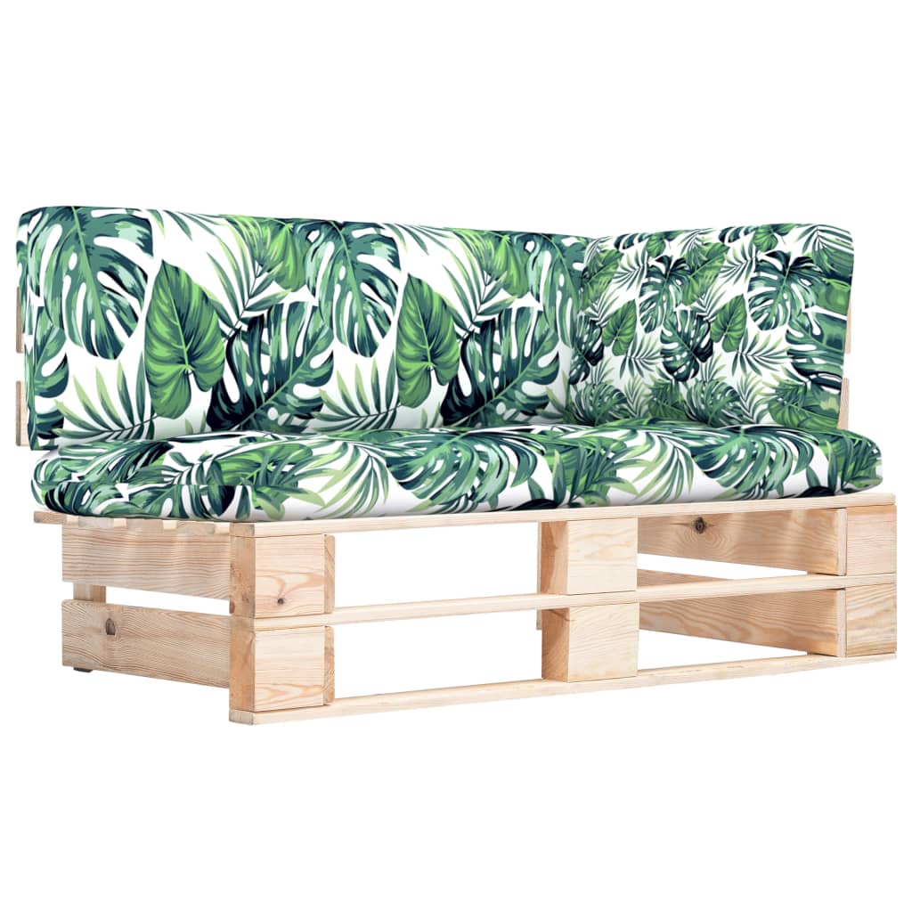 Divano Angolare da Giardino su Pallet Legno di Pino Impregnato