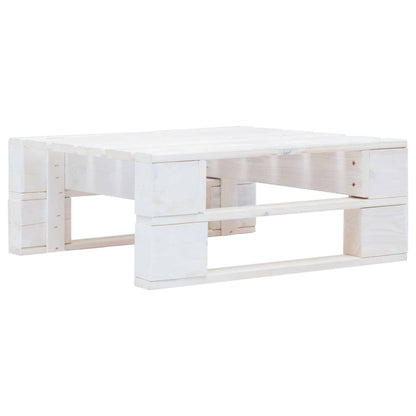 Set Divani in Pallet con Cuscini 4 pz in Pino Impregnato Bianco