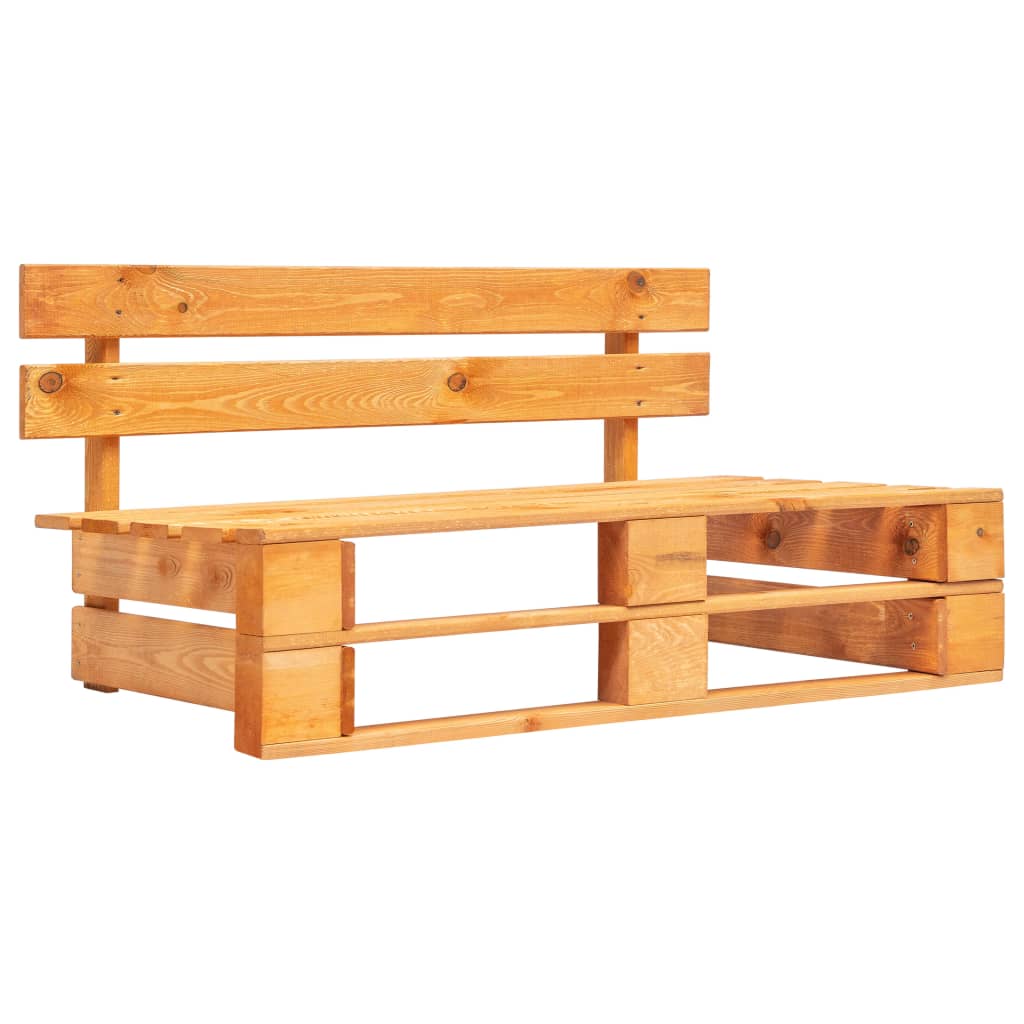 Set Divani in Pallet con Cuscini 4 pz in Pino Impregnato Ambra