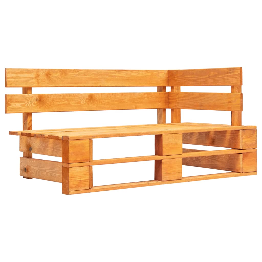 Set Divani in Pallet con Cuscini 4 pz in Pino Impregnato Ambra