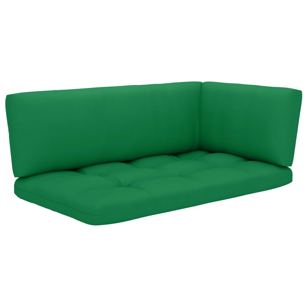 Set Divani in Pallet con Cuscini 4 pz in Pino Impregnato