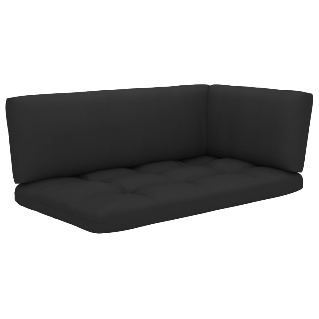 Set Divani in Pallet con Cuscini 4 pz in Pino Impregnato