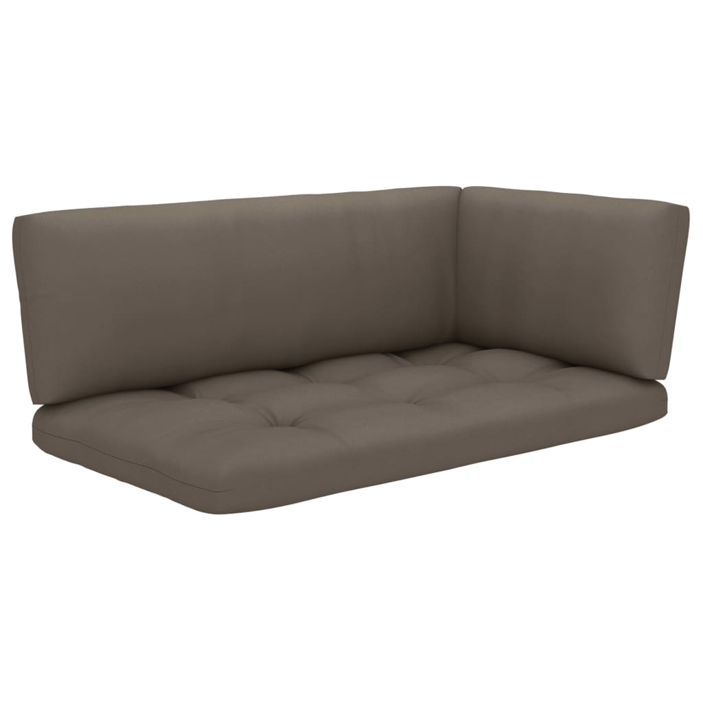 Set Divani in Pallet con Cuscini 4 pz in Pino Impregnato