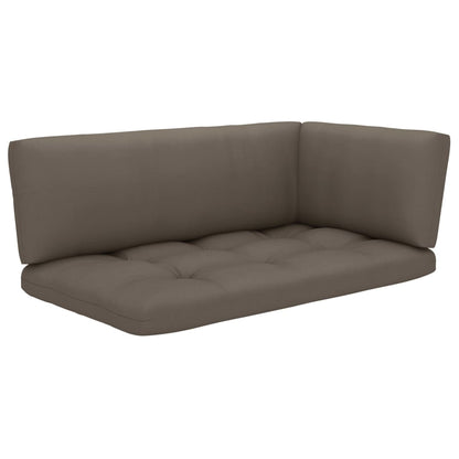 Set Divani in Pallet con Cuscini 4 pz in Pino Impregnato