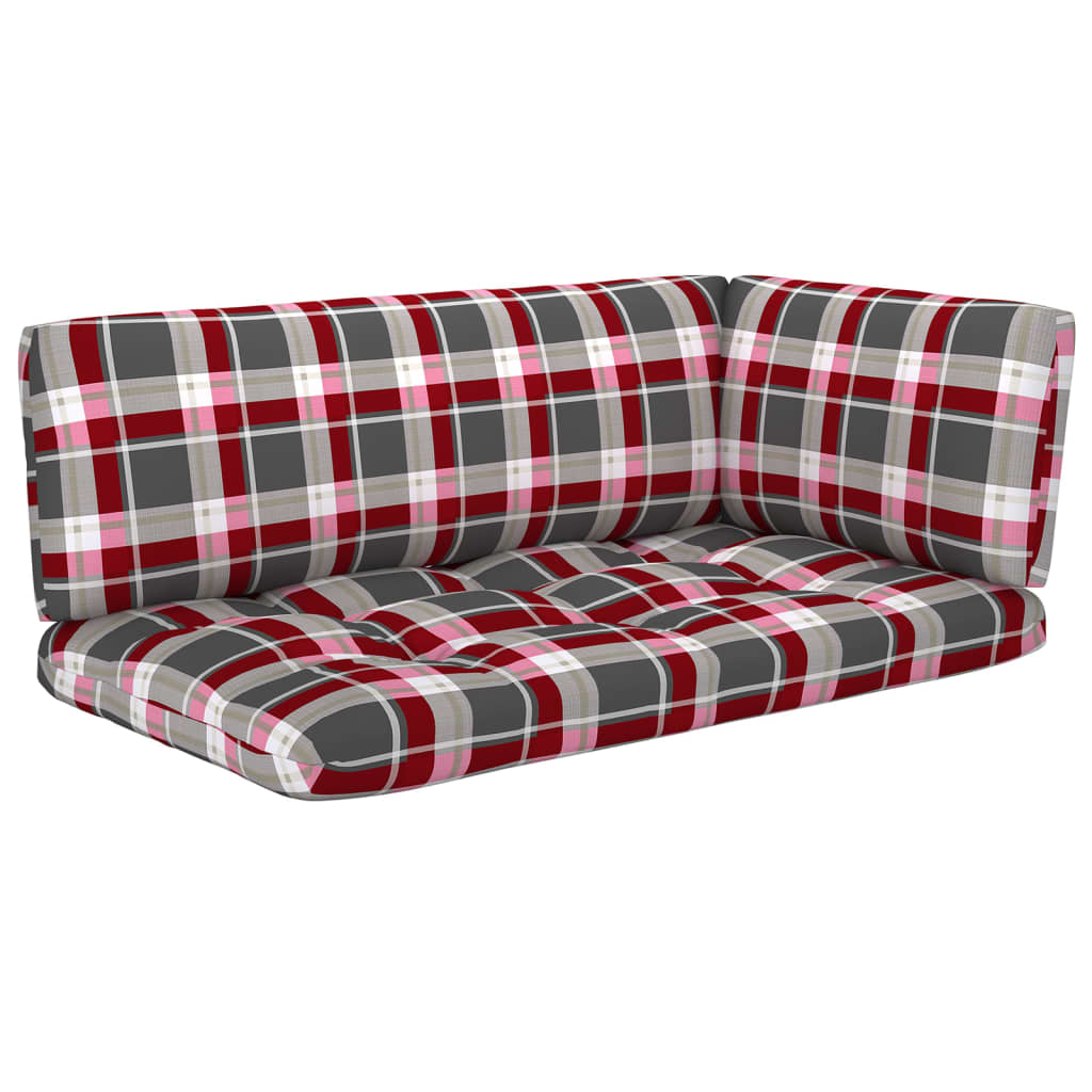 Set Divani in Pallet con Cuscini 4 pz in Pino Impregnato