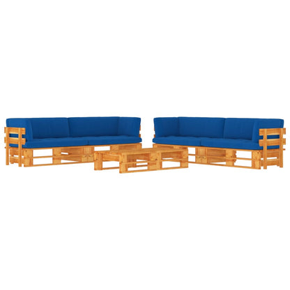 Set Salotto Pallet 6 pz Marrone Ambra Legno di Pino Impregnato