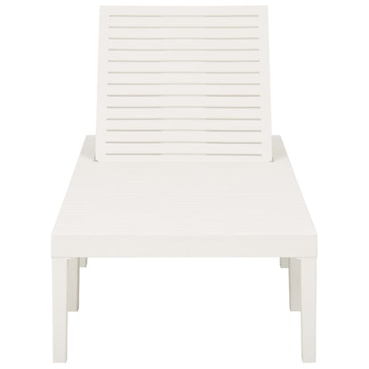 Lettino Prendisole in Plastica Bianco