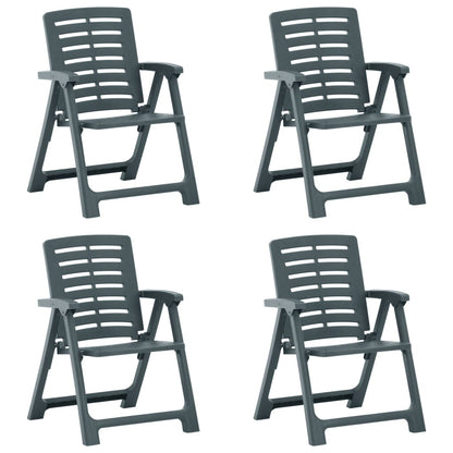 Sedie da Giardino 4 pz in Plastica Verde