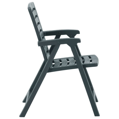Sedie da Giardino 4 pz in Plastica Verde