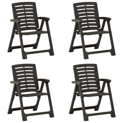 Sedie da Giardino 4pz in Plastica Antracite