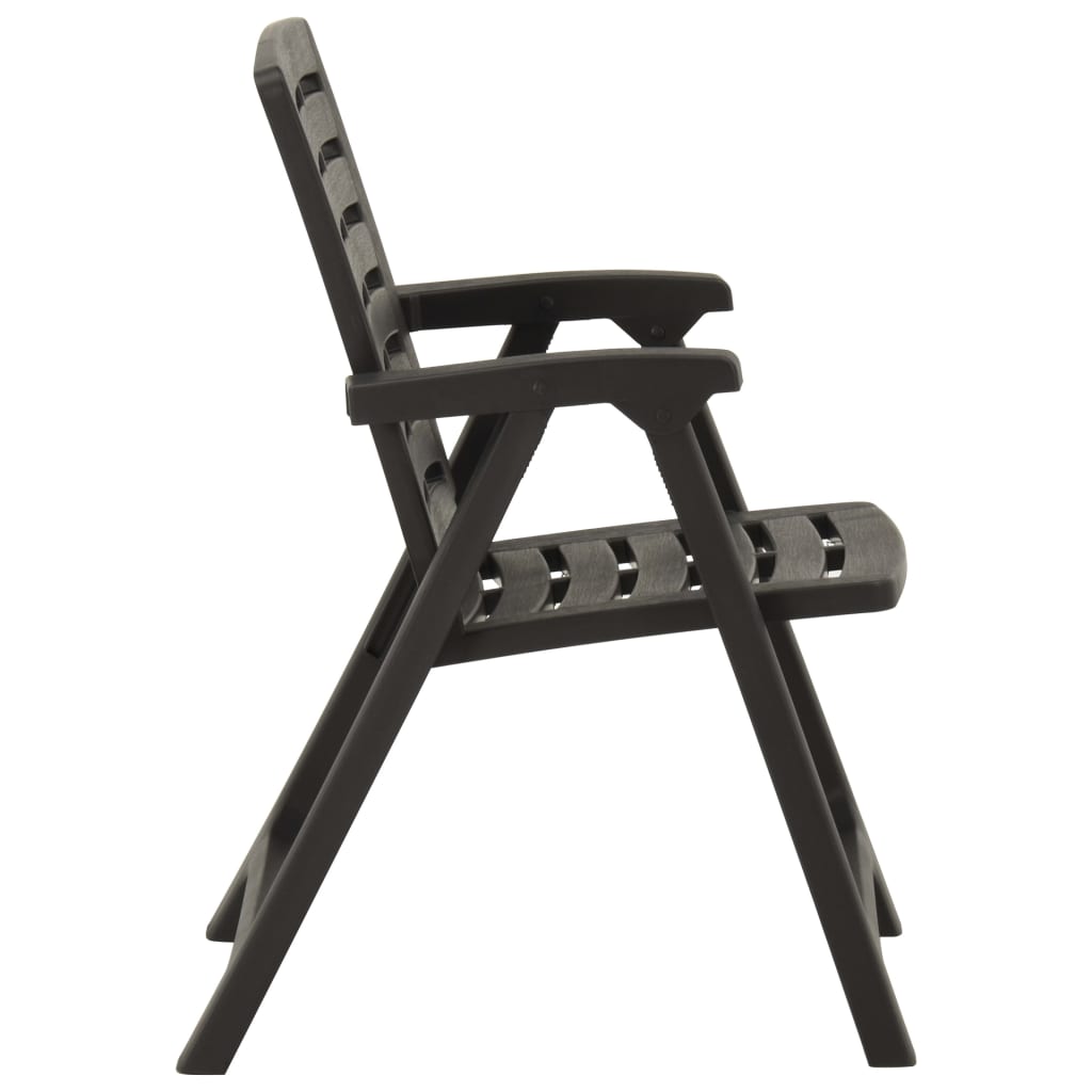 Sedie da Giardino 4pz in Plastica Antracite